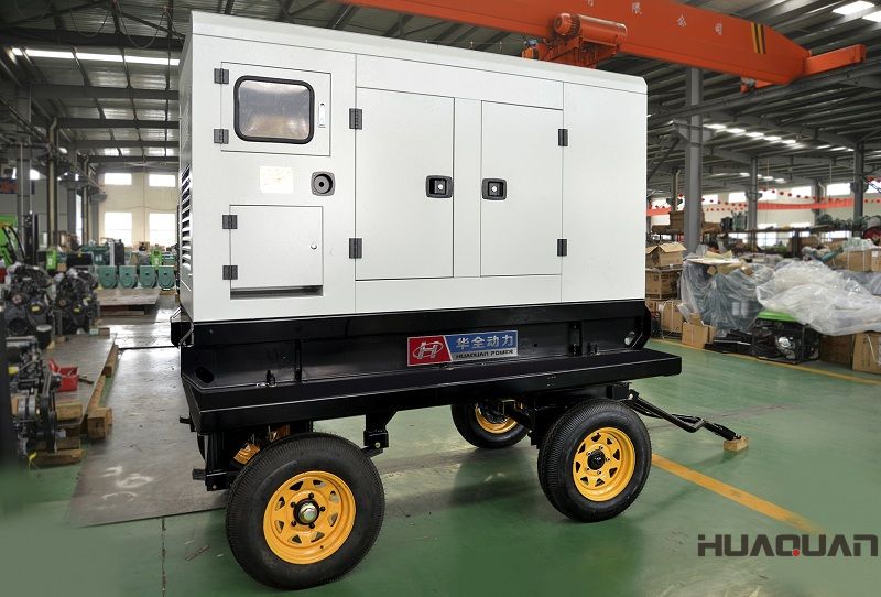 2018年5月2日一臺(tái)30kw移動(dòng)拖車（帶棚）柴油發(fā)電機(jī)組順利發(fā)往天津京濱工業(yè)園